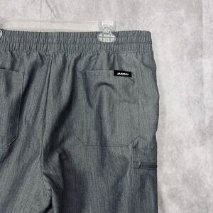 Jaanuu Women's XL Short Gray Cargo Scrub Pants Elastic Waist NWOT